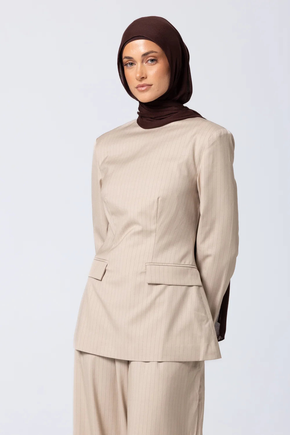 Blazer costume à rayures